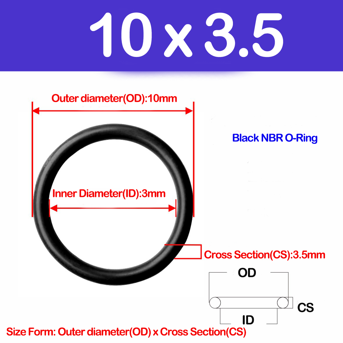 CS 3,5 mm, junta tórica NBR ju - Auto Repair Cs reseña y precio