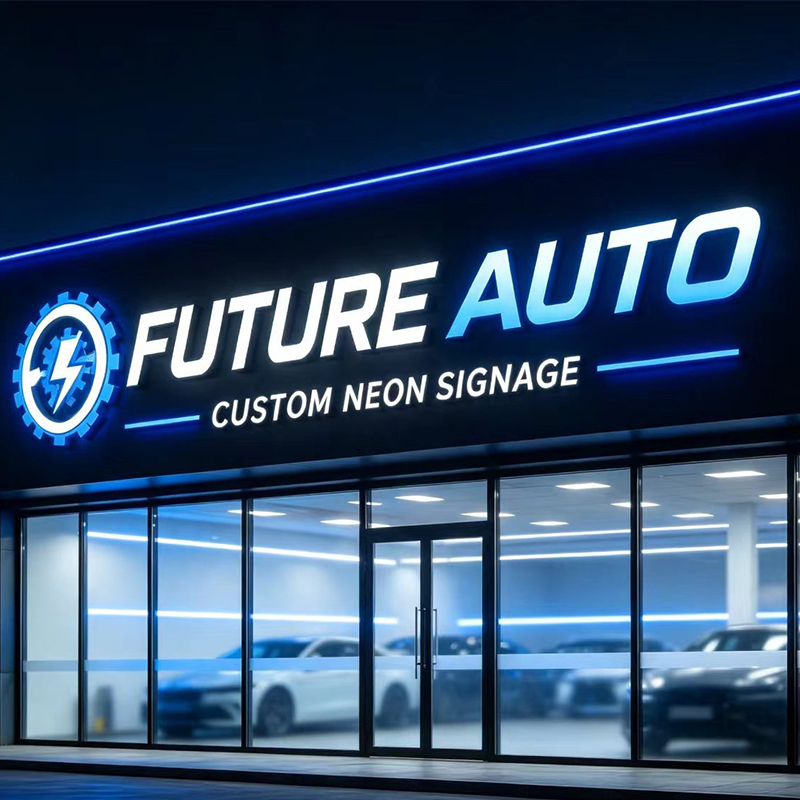 Letrero Luminoso LED 3D Person - Auto Repair Shop Logo Design reseña y precio