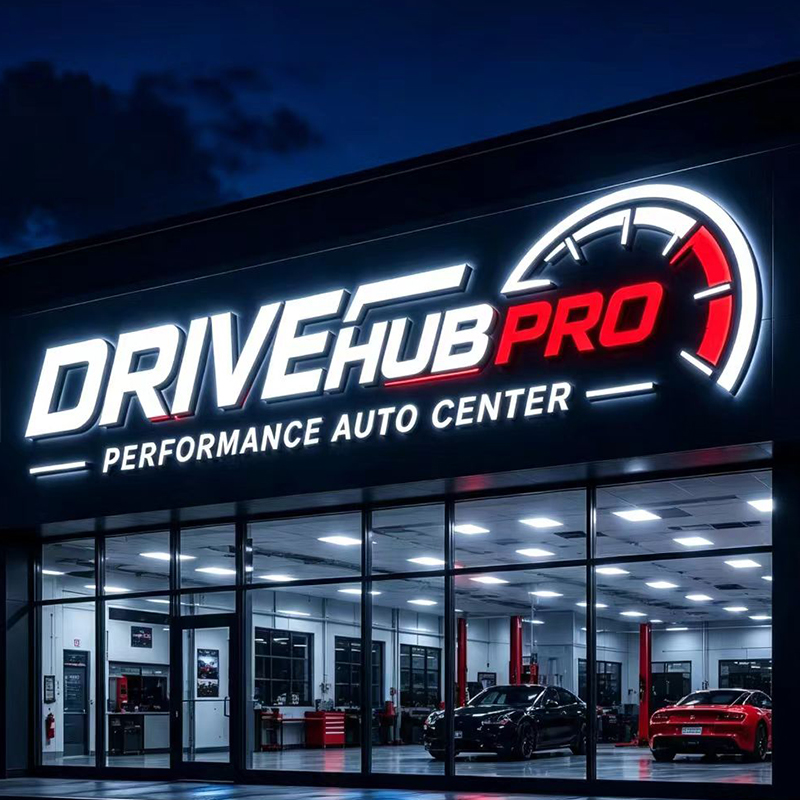 Letrero Luminoso LED 3D Person - Auto Repair Shop Logo Design reseña y precio